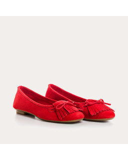 Hindi Suede Ballerina Flats | Reqins