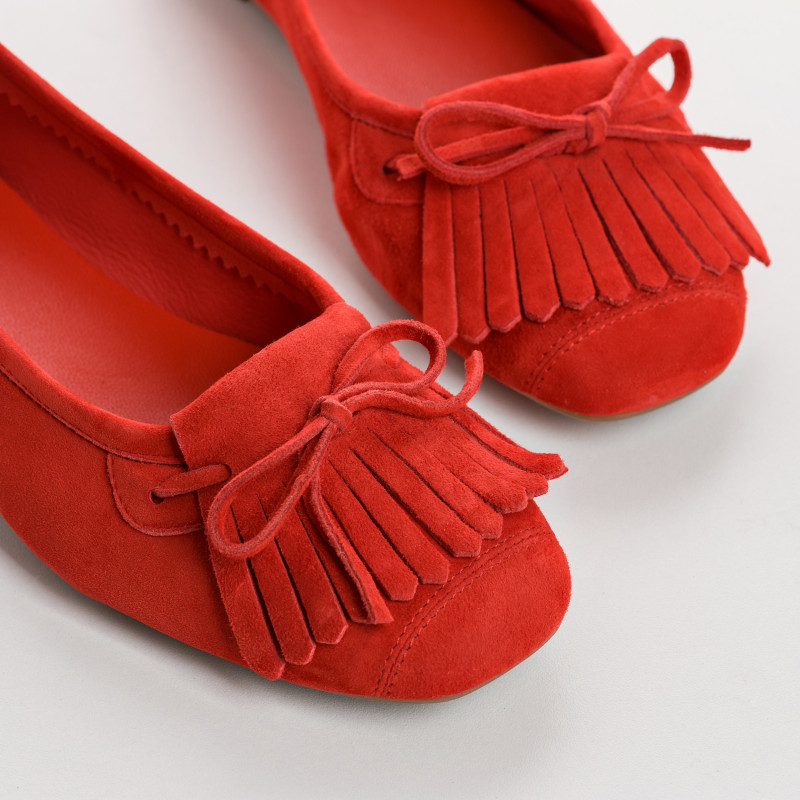 Hindi Suede Ballerina Flats | Reqins