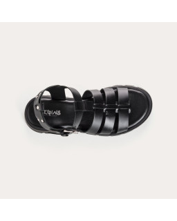 Sandales Louxor en cuir à talon 4 cm - Chic Décontracté | Reqins