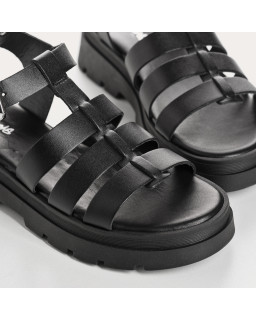 Luxor leather sandals with heel 4 cm - Chic Uncontracted