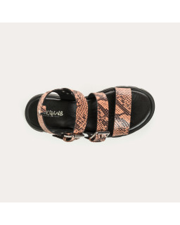 Logan Python Leather Sandals - Reqins