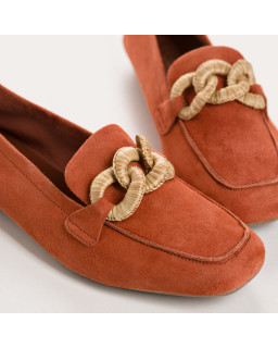 Mocassins Hamaya en cuir velours avec boucle | Reqins