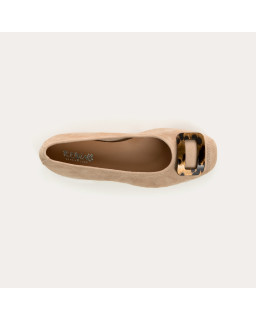 Ballerines Halmane en cuir velours | Reqins