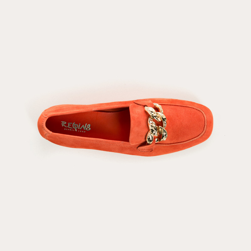 Hilda leather moccasins velvet | Elegance & Comfort - Reqins