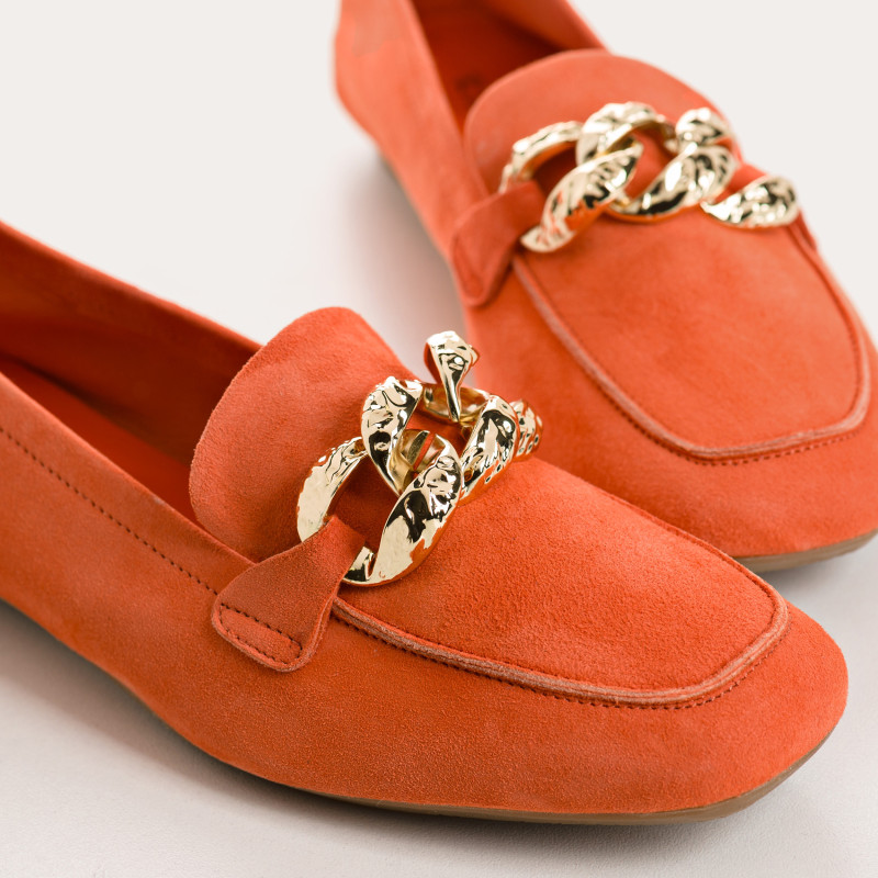 Hilda leather moccasins velvet | Elegance & Comfort - Reqins