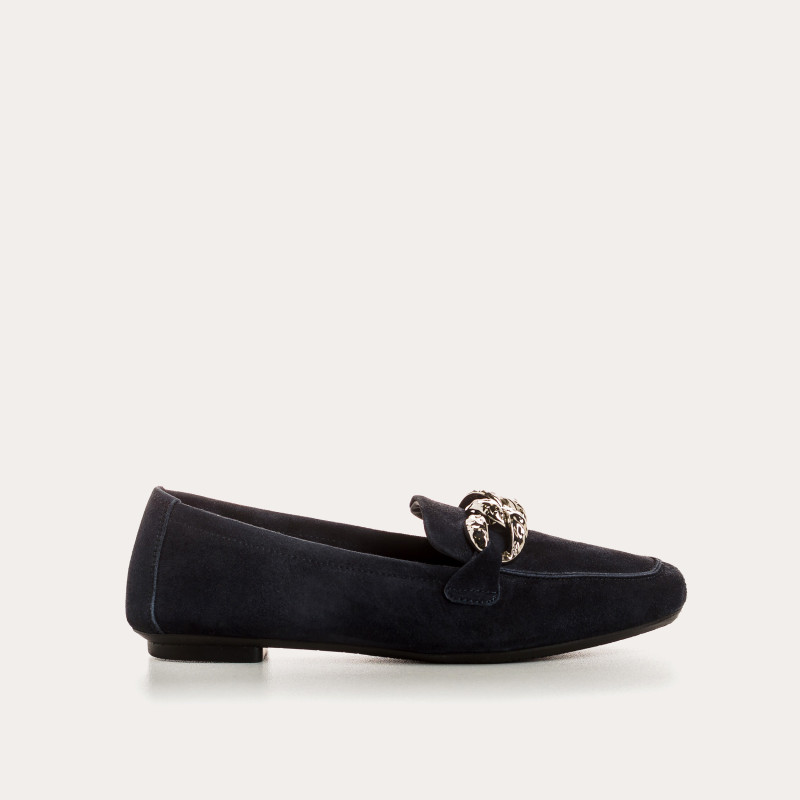 Hilda leather moccasins velvet | Elegance & Comfort - Reqins