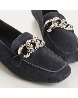 Hilda leather moccasins velvet | Elegance & Comfort - Reqins
