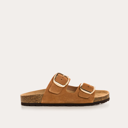 Mules Mercure en cuir velours - Confort et style - Reqins