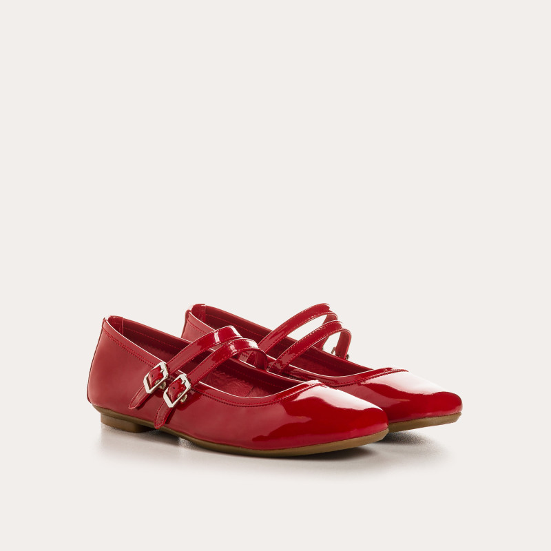 Red Mary Janes Varnish Holga: Colorful Elegance and Exceptional Comfort