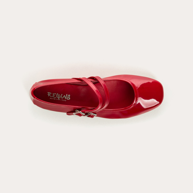 Red Mary Janes Varnish Holga: Colorful Elegance and Exceptional Comfort
