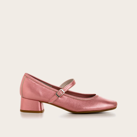 Kelly Metallic Heeled Mary Janes - Elegance & Comfort | Reqins