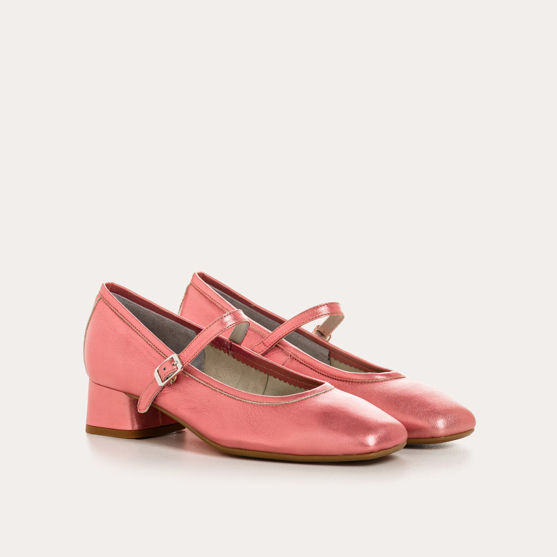 Kelly Metallic Heeled Mary Janes - Elegance & Comfort | Reqins