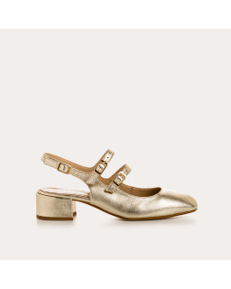 ROSEWOOD METALLIC SLINGBACKS HEELS