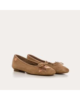 Ballerines Hello en cuir velours à étoile | Reqins