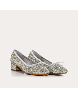 Ballerinas glitter with heels