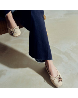 Ballerines Hello velours léopard | Reqins