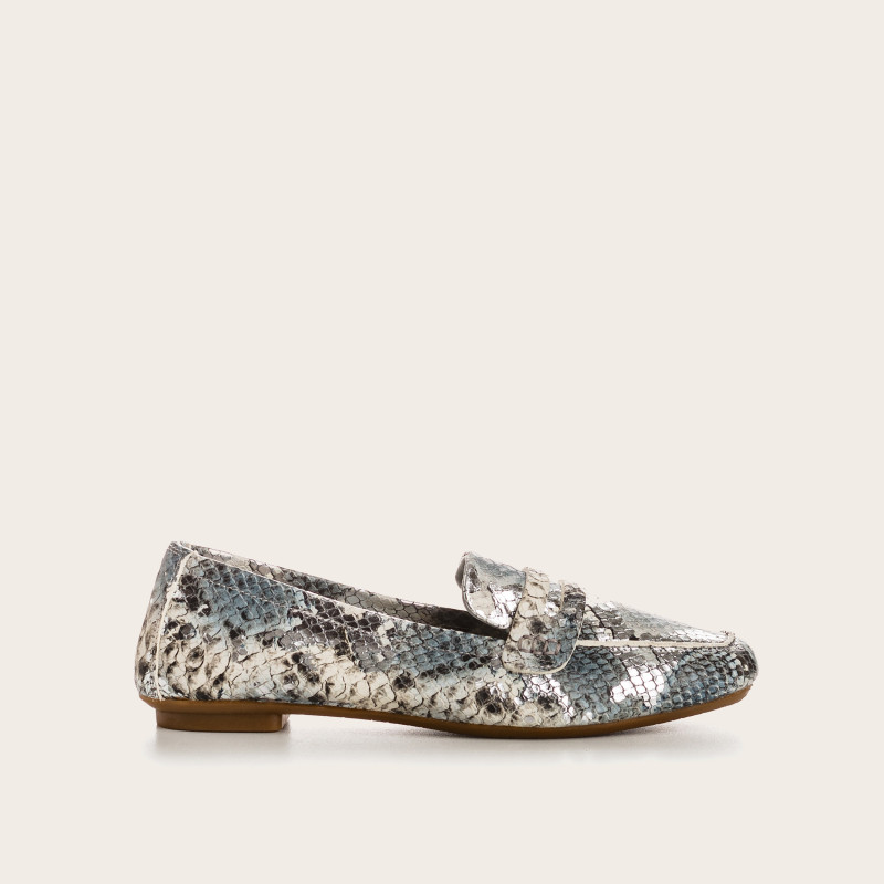 Loafers Hema Snake in embossed leather - Reqins