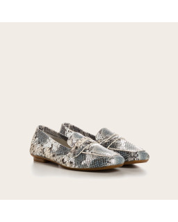 Loafers Hema Snake in embossed leather - Reqins