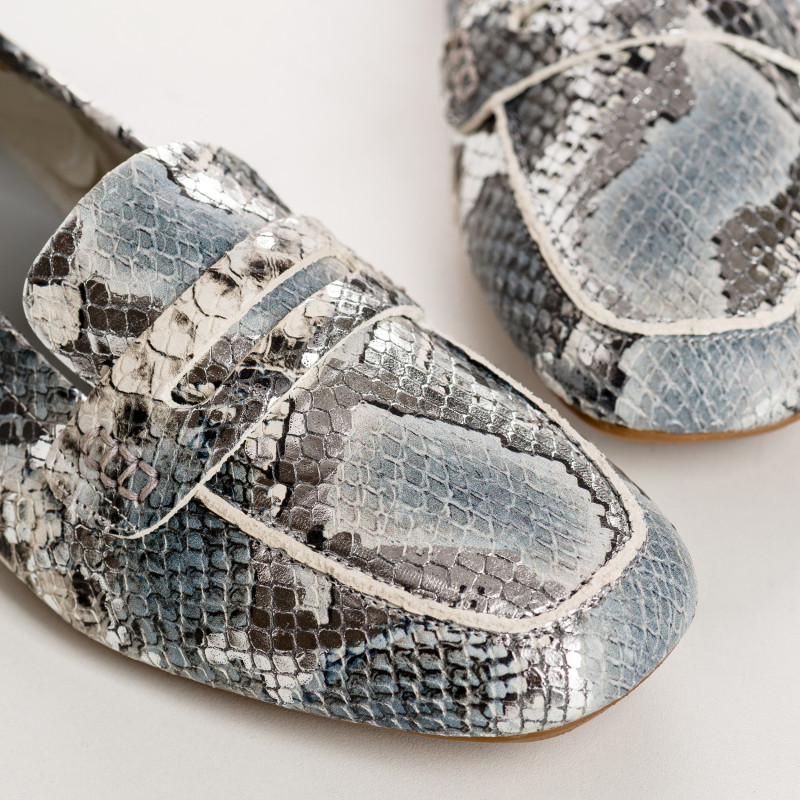 Loafers Hema Snake in embossed leather - Reqins