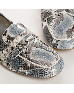 Loafers Hema Snake in embossed leather - Reqins