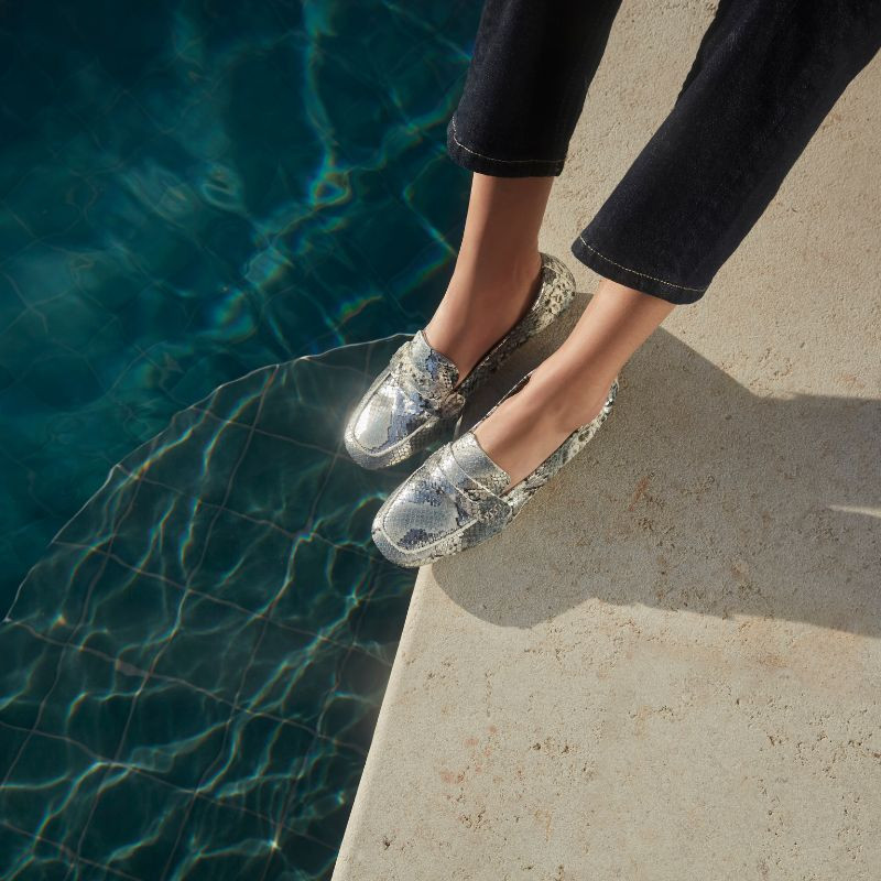 Loafers Hema Snake in embossed leather - Reqins