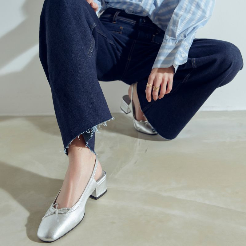 Reese Metallic Ballerinas - Elegant and Comfortable - Reqins