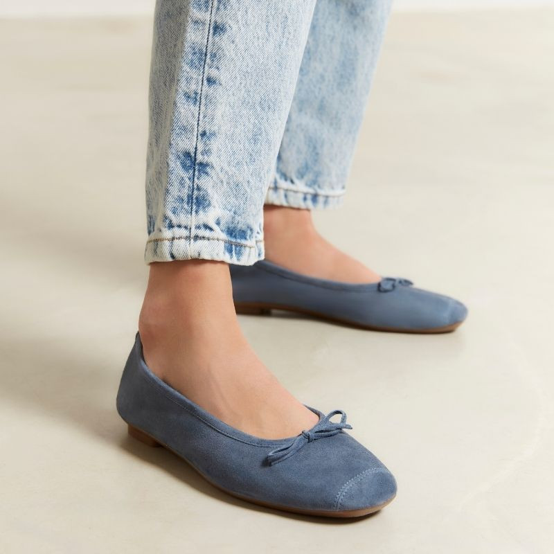 Harmony soft suede ballerinas
