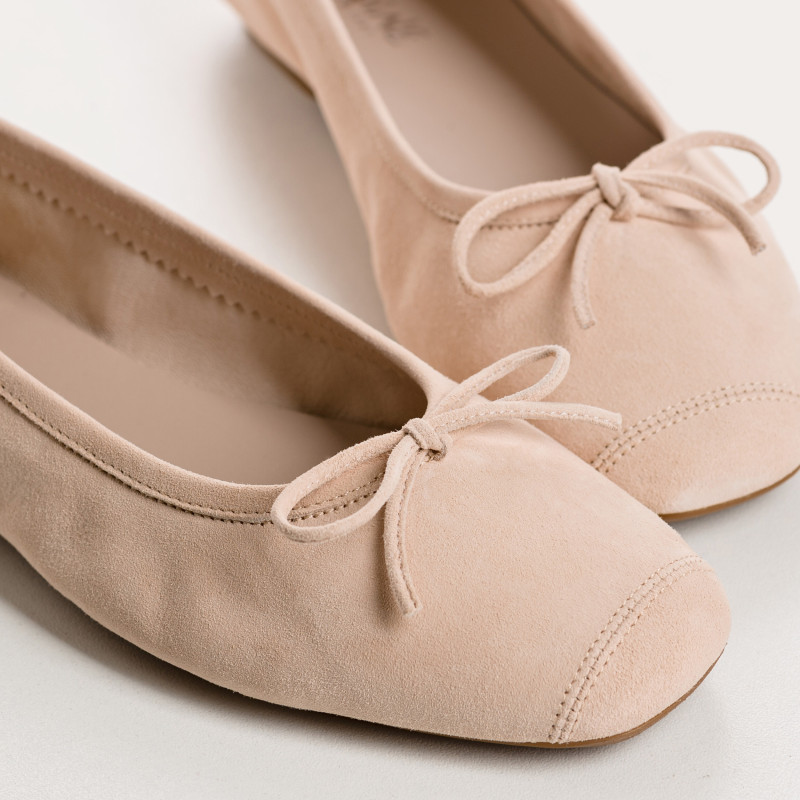Harmony soft suede ballerinas