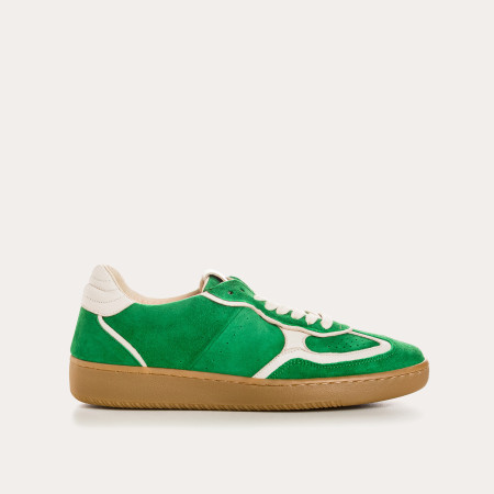 Sneakers for women with suede laces and smooth leather