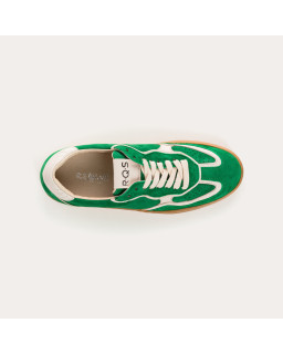 Sneakers for women with suede laces and smooth leather