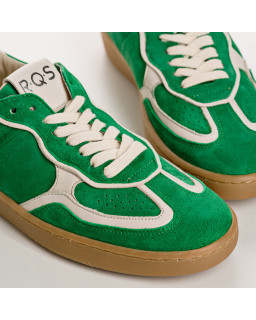 Sneakers for women with suede laces and smooth leather