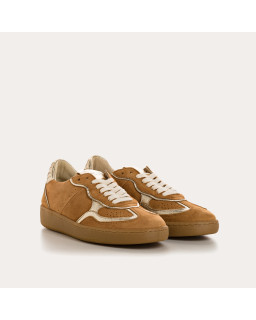 Sneakers for women with suede laces and smooth leather