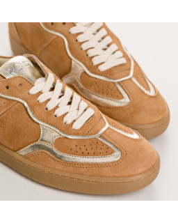 Sneakers for women with suede laces and smooth leather