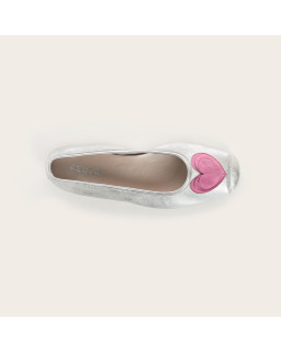 Ballerines Holove en cuir métallisé avec motif cœur | Reqins