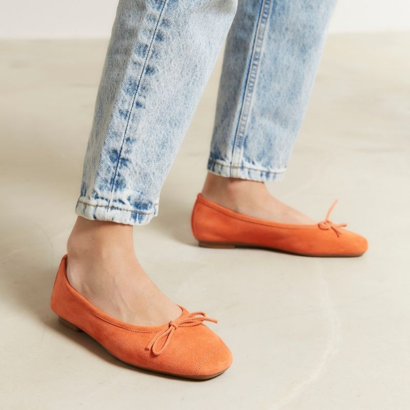 Harmony soft suede ballerinas