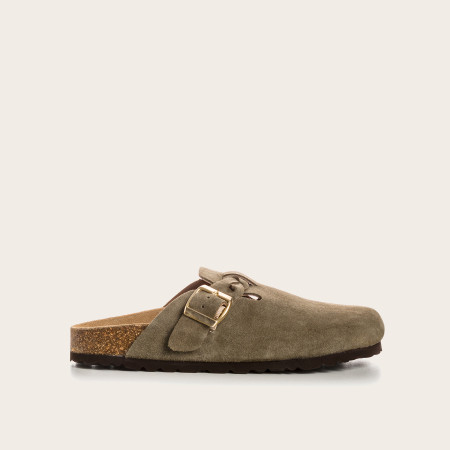 Medina buckled velvet leather Mules