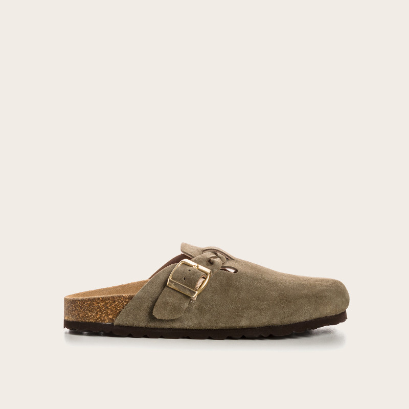 Medina buckled velvet leather Mules