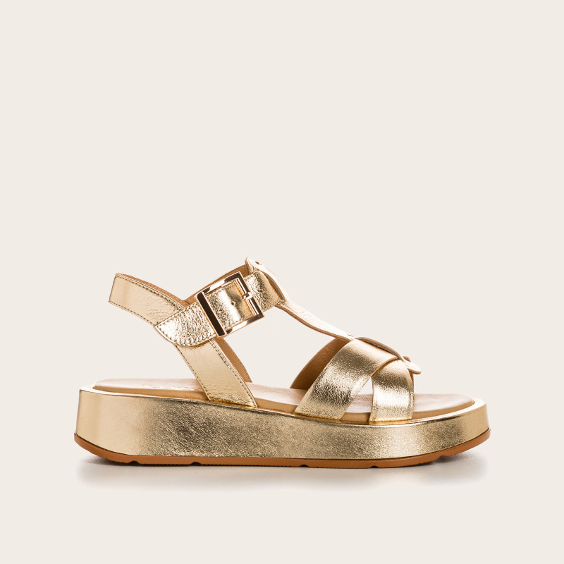 WANDA METALLICS WEDGE SANDALS | Reqins