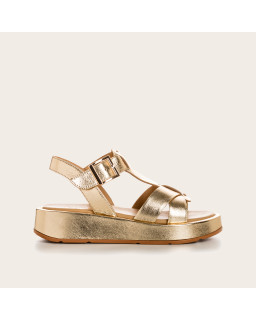 WANDA METALLICS WEDGE SANDALS | Reqins