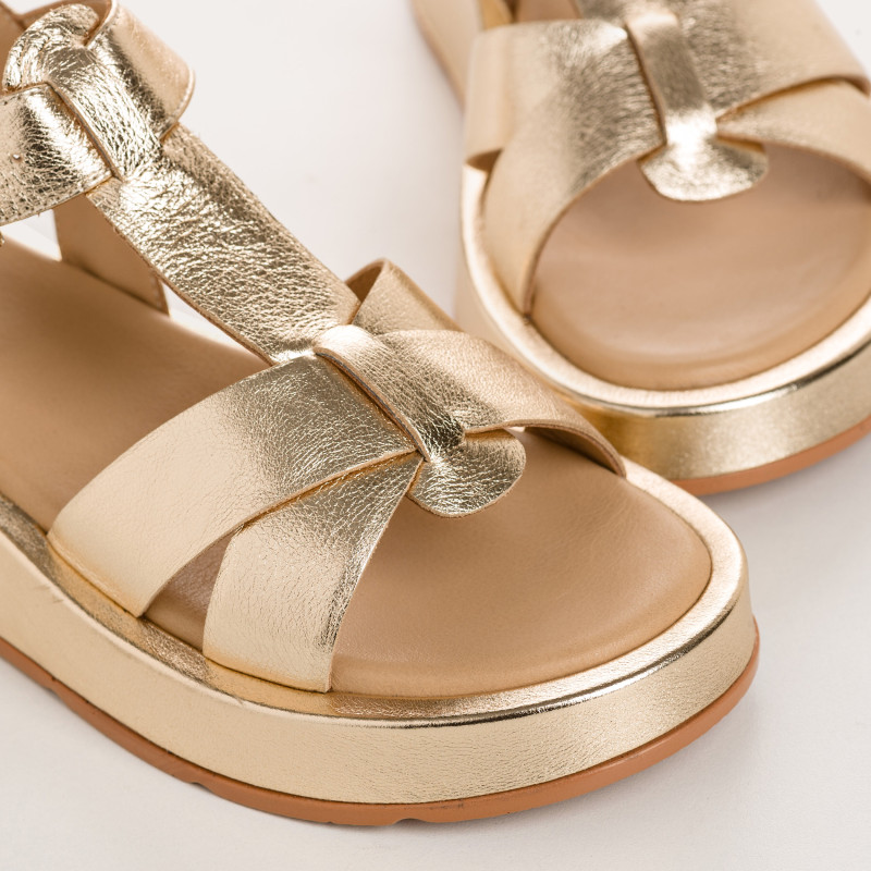 WANDA METALLICS WEDGE SANDALS | Reqins