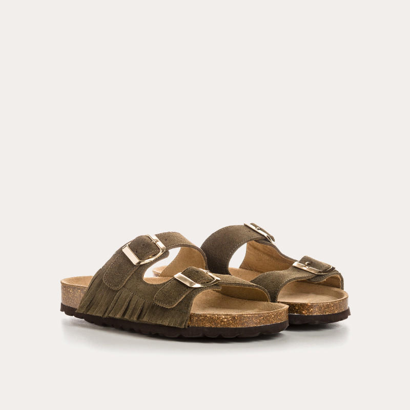 Nilah velvet leather sandals | Comfort & Elegance - Reqins