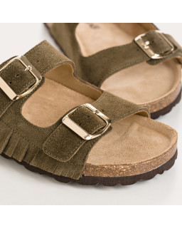 Nilah velvet leather sandals | Comfort & Elegance - Reqins