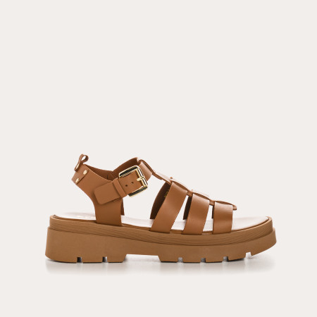 Luxor leather sandals with heel 4 cm - Chic Uncontracted