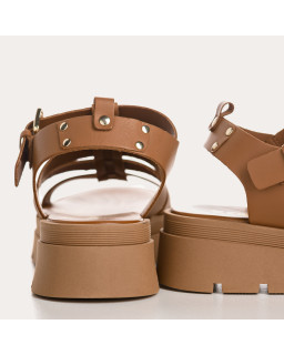 Sandales Louxor en cuir à talon 4 cm - Chic Décontracté | Reqins