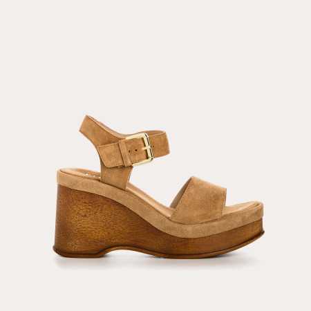 SANDALES LAOS CUIR VELOURS