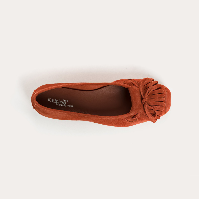 Hindi Suede Ballerina Flats | Reqins