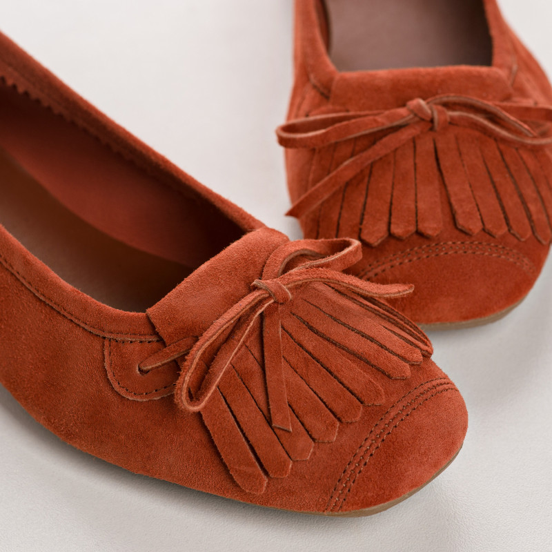 Hindi Suede Ballerina Flats | Reqins
