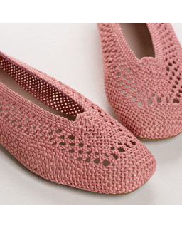 Hanaba Openwork Crochet Ballerinas | Reqins