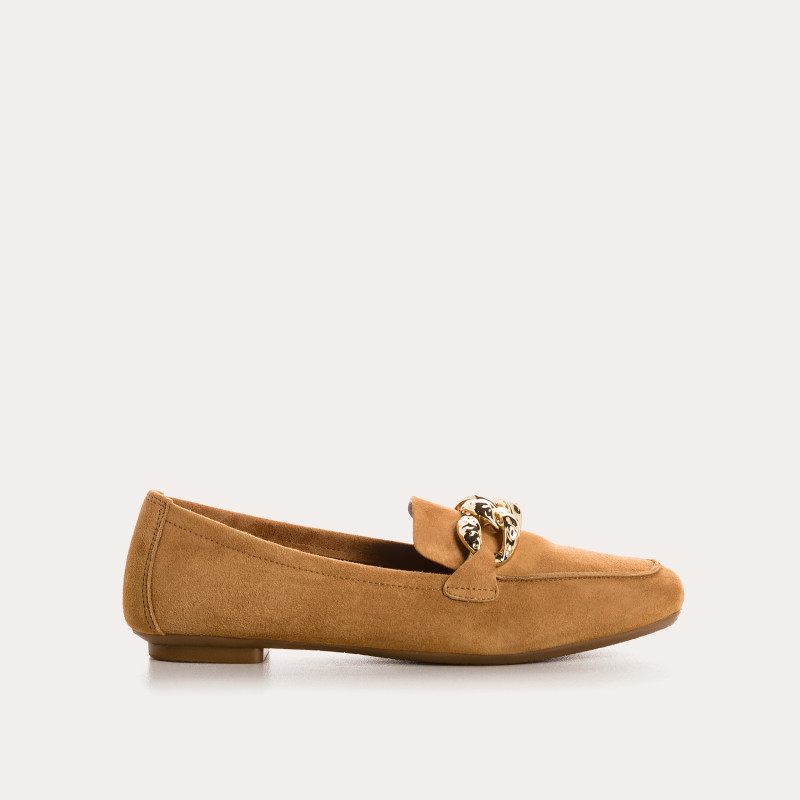 Hilda leather moccasins velvet | Elegance & Comfort - Reqins