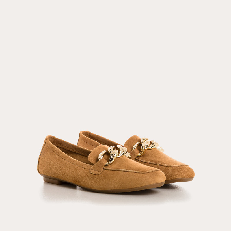 Hilda leather moccasins velvet | Elegance & Comfort - Reqins
